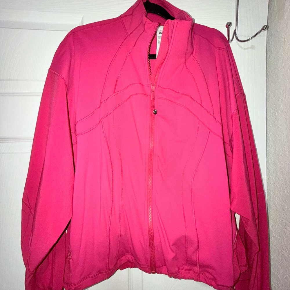 Lululemon Athletica Vibrant Pink Bomber Jacket